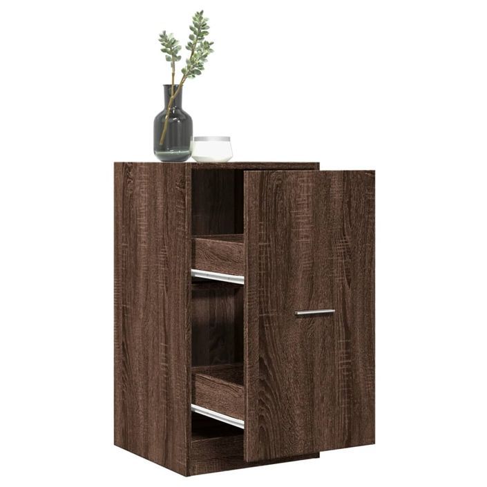 Armoire apothicaire chêne marron 40x41x77,5cm bois d'ingénierie - Photo n°1