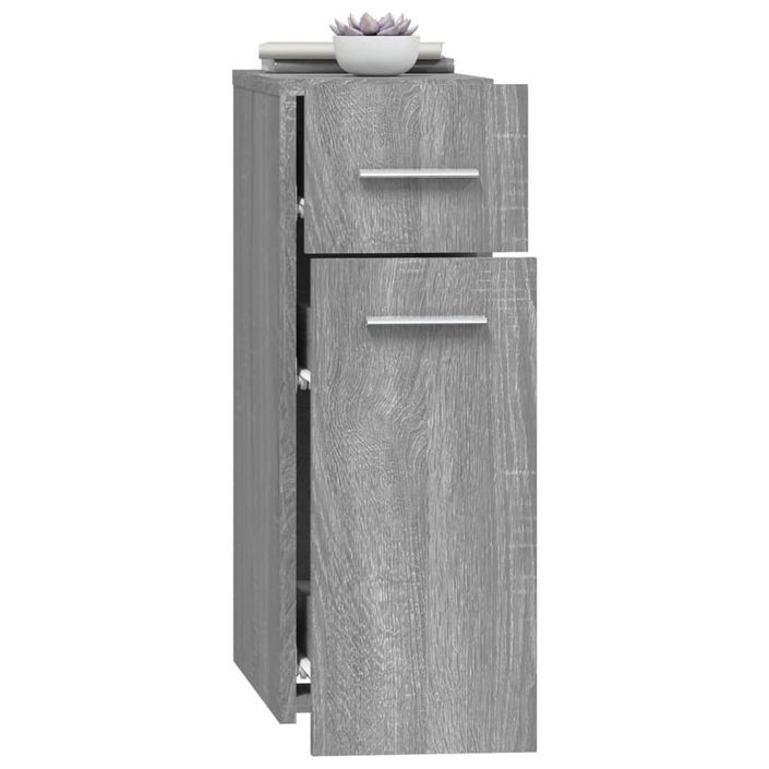 Armoire apothicaire Sonoma gris 20x45,5x60 cm Bois d'ingénierie - Photo n°4