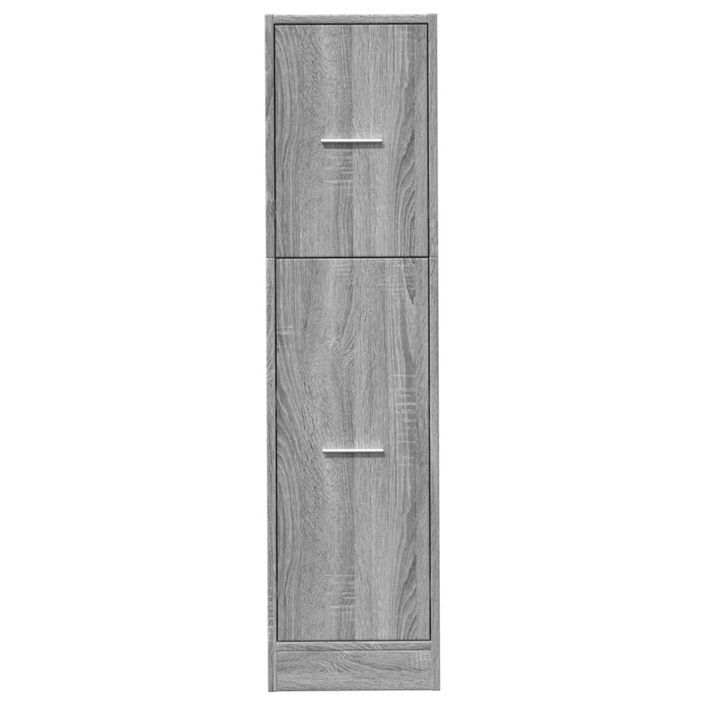 Armoire apothicaire sonoma gris 30x41x118 cm bois d'ingénierie - Photo n°5