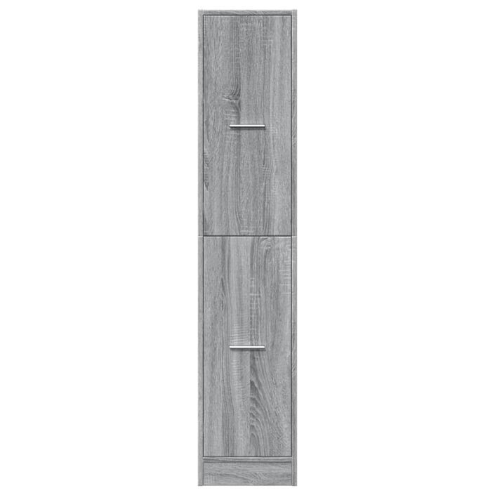 Armoire apothicaire sonoma gris 30x41x144,5cm bois d'ingénierie - Photo n°5