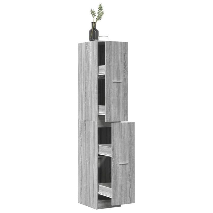 Armoire apothicaire sonoma gris 30x41x174,5cm bois d'ingénierie - Photo n°1