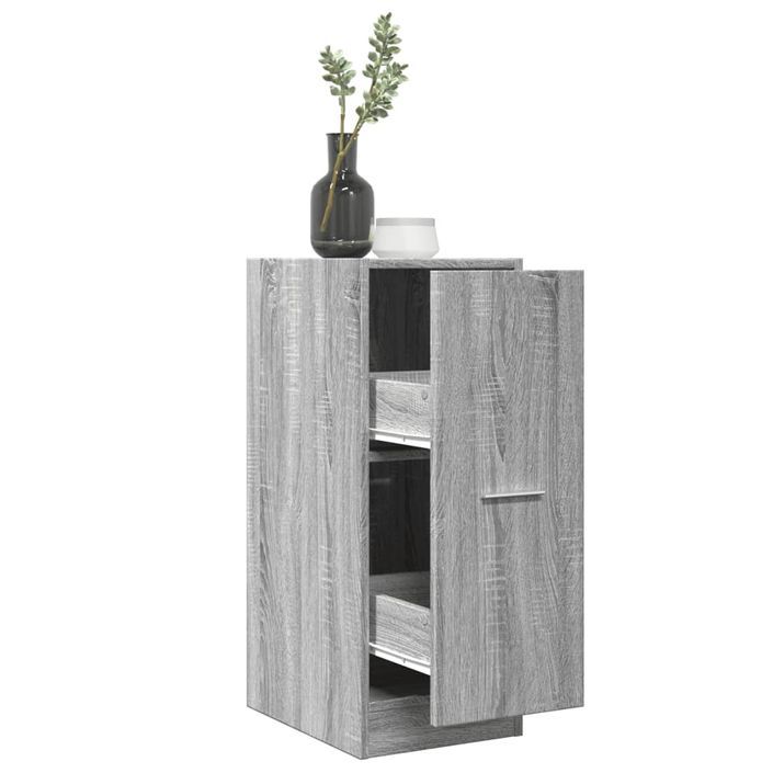 Armoire apothicaire sonoma gris 30x41x77,5 cm bois d'ingénierie - Photo n°1