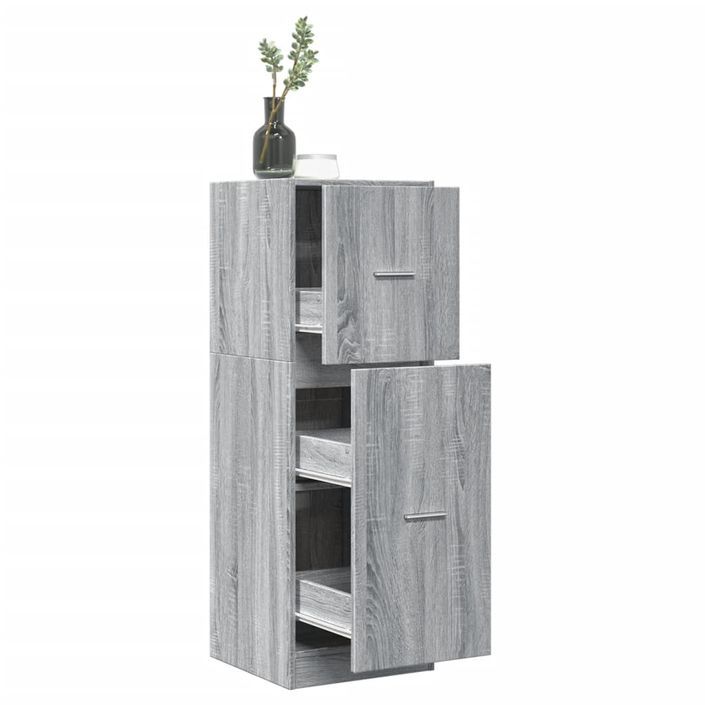 Armoire apothicaire sonoma gris 40x41x118 cm bois d'ingénierie - Photo n°1