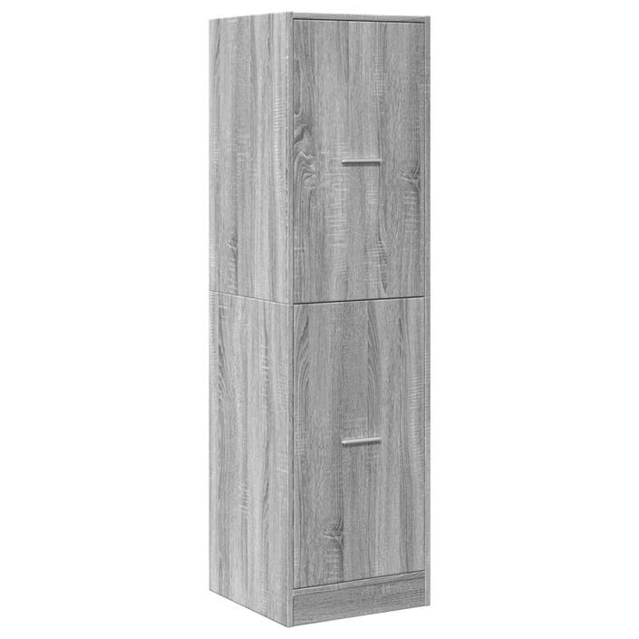 Armoire apothicaire sonoma gris 40x41x144,5cm bois d'ingénierie - Photo n°3