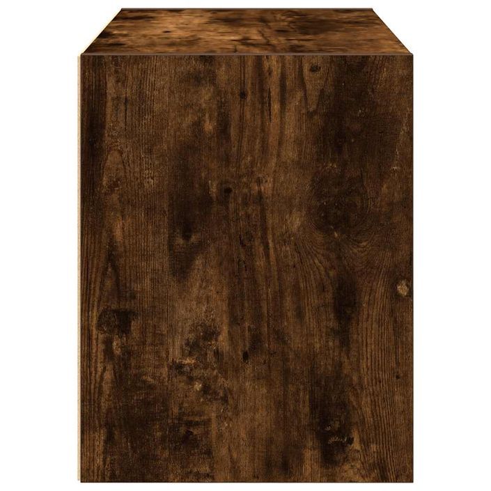 Armoire avec 2 tiroirs chêne fumé 60x31x40 cm bois d'ingénierie - Photo n°6