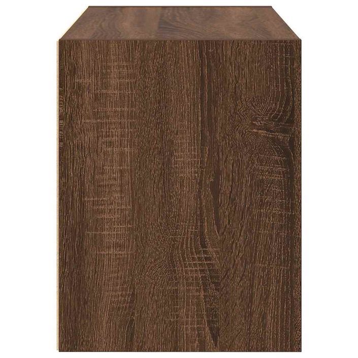 Armoire avec 2 tiroirs chêne marron 60x31x40 cm bois ingénierie - Photo n°6