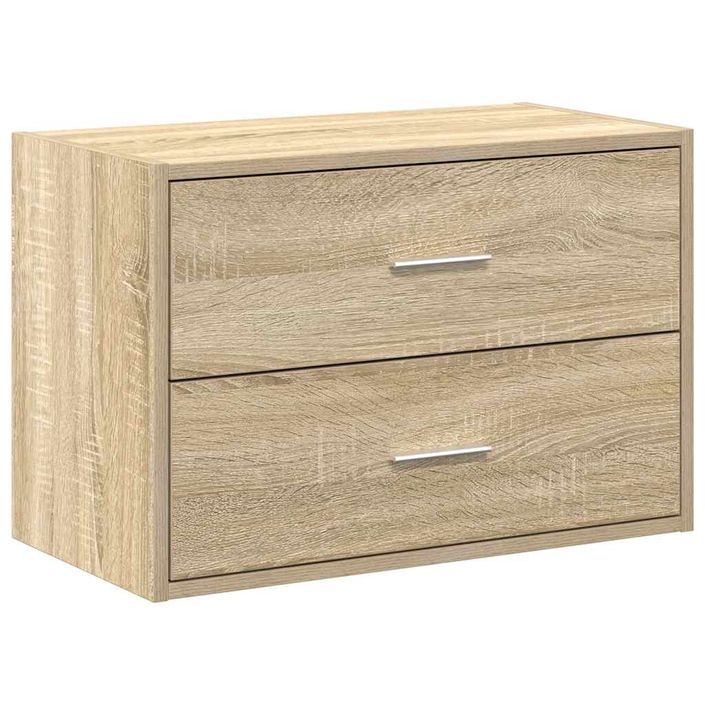 Armoire avec 2 tiroirs chêne sonoma 60x31x40 cm bois ingénierie - Photo n°2