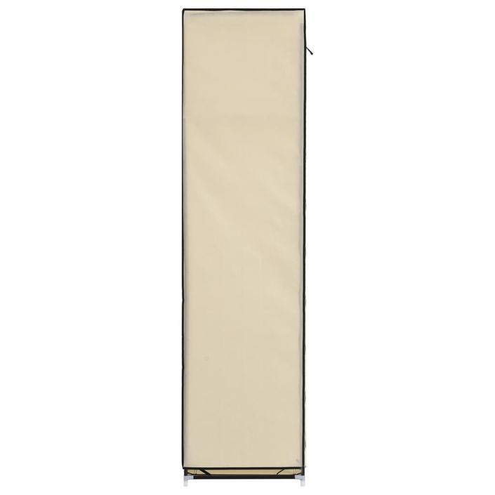 Armoire avec compartiments et barres Crème 150x45x175 cm Tissu - Photo n°8