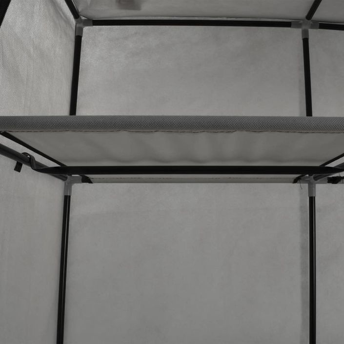 Armoire avec compartiments et barres Gris 150x45x175 cm Tissu - Photo n°2