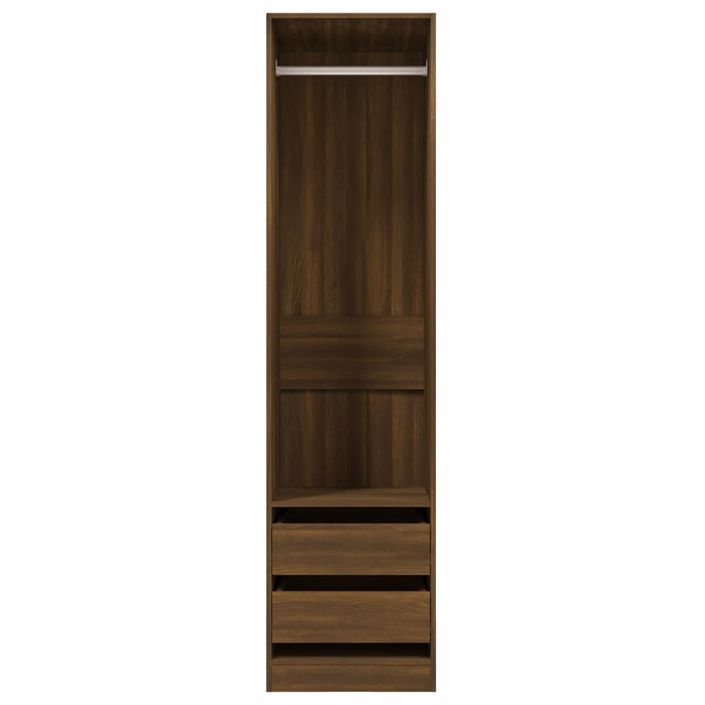 Armoire avec tiroirs Chêne marron 50x50x200cm Bois d'ingénierie - Photo n°3