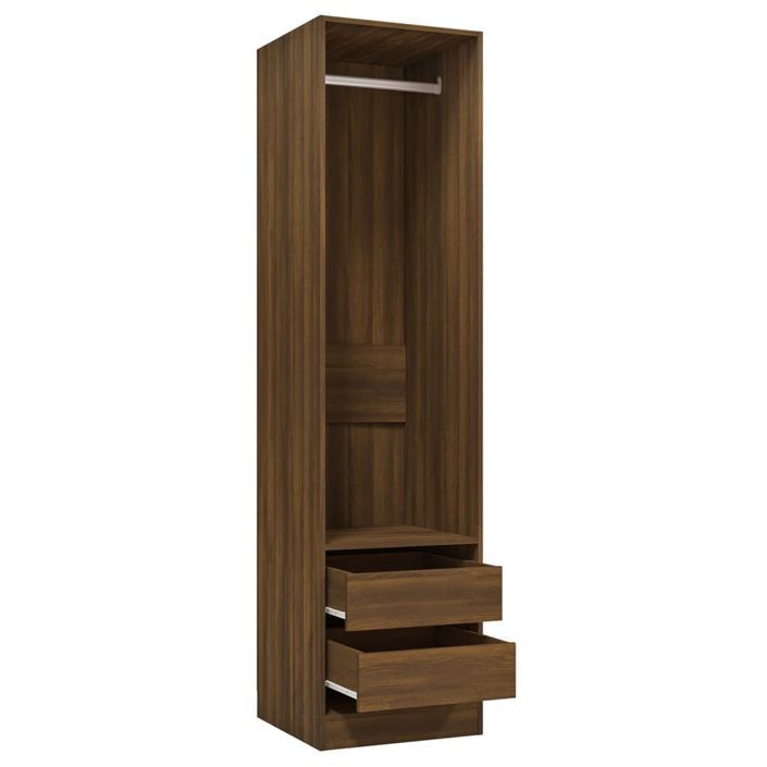 Armoire avec tiroirs Chêne marron 50x50x200cm Bois d'ingénierie - Photo n°4