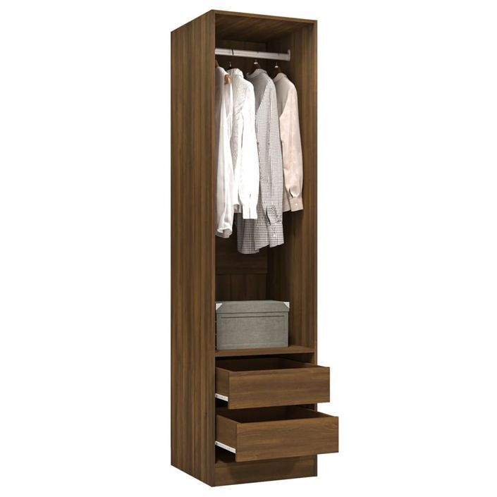 Armoire avec tiroirs Chêne marron 50x50x200cm Bois d'ingénierie - Photo n°6