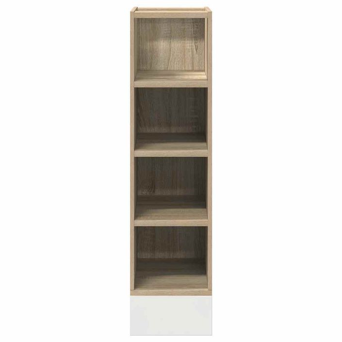 Armoire basse chêne sonoma 20x44,5x81,5 cm bois d’ingénierie - Photo n°4