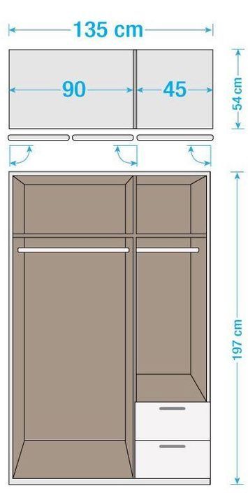 Armoire Chêne de Sonoma 3 portes 2 tiroirs Kaze - Photo n°2