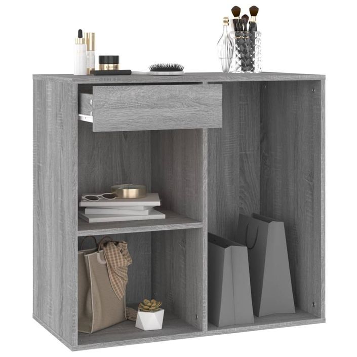 Armoire cosmétique Sonoma gris 80x40x75 cm Bois d'ingénierie - Photo n°6