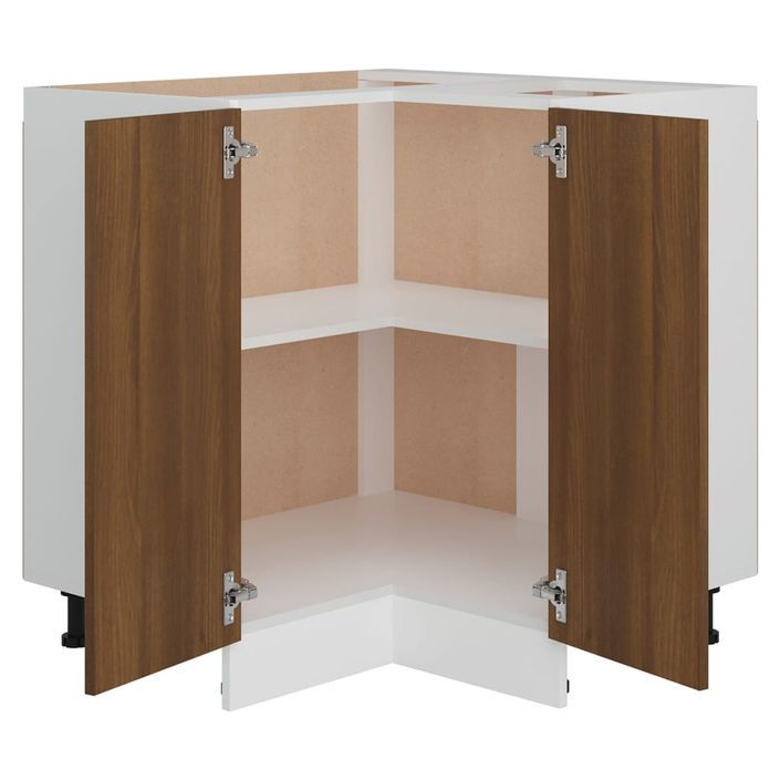 Armoire cuisine Chêne brun 75,5x75,5x80,5 cm Bois d’ingénierie - Photo n°5