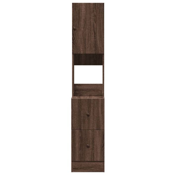 Armoire cuisine chêne marron 35x50x180 cm bois d’ingénierie - Photo n°4