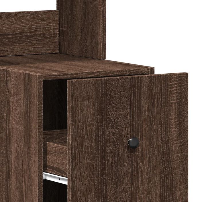 Armoire cuisine chêne marron 35x50x180 cm bois d’ingénierie - Photo n°9