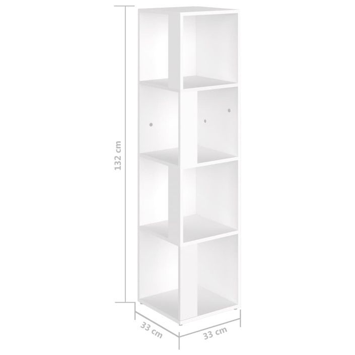 Armoire d'angle Blanc 33x33x132 cm - Photo n°7