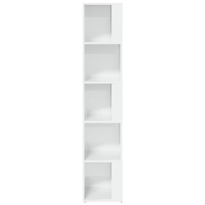 Armoire d'angle Blanc brillant 33x33x164,5 cm Bois d'ingénierie - Photo n°6