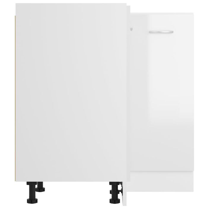 Armoire d'angle Blanc brillant 75,5x75,5x80,5 cm - Photo n°6