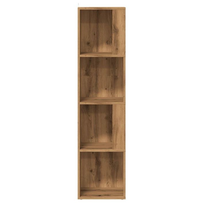 Armoire d'angle chêne artisanal 33x33x132 cm bois d'ingénierie - Photo n°4