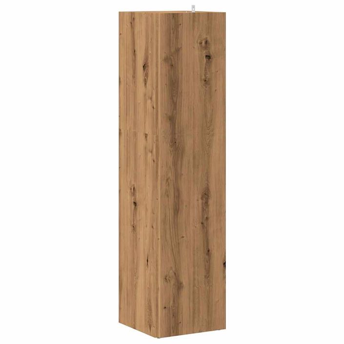 Armoire d'angle chêne artisanal 33x33x132 cm bois d'ingénierie - Photo n°5