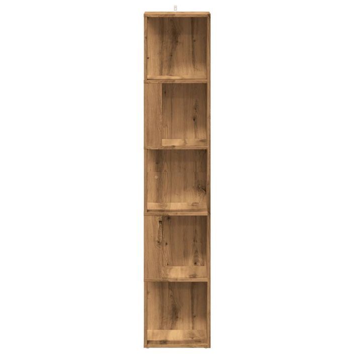 Armoire d'angle chêne artisanal 33x33x165 cm bois d'ingénierie - Photo n°4