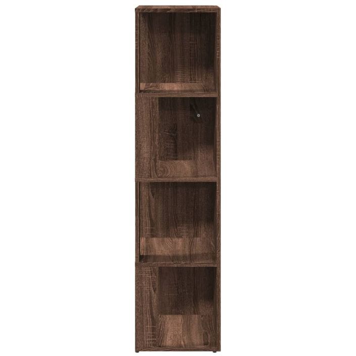 Armoire d'angle Chêne marron 33x33x132 cm Bois d'ingénierie - Photo n°3