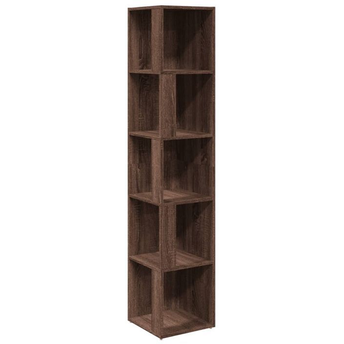 Armoire d'angle Chêne marron 33x33x164,5 cm Bois d'ingénierie - Photo n°2