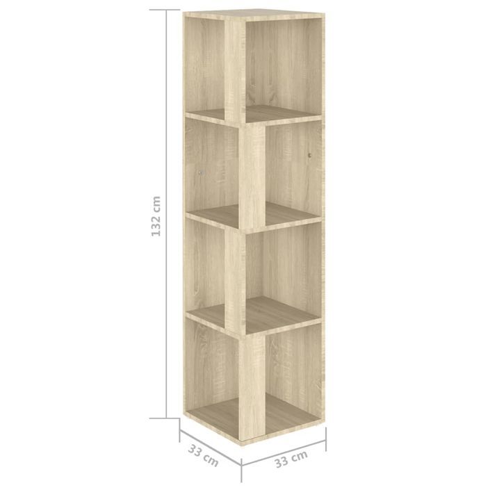 Armoire d'angle Chêne sonoma 33x33x132 cm - Photo n°7