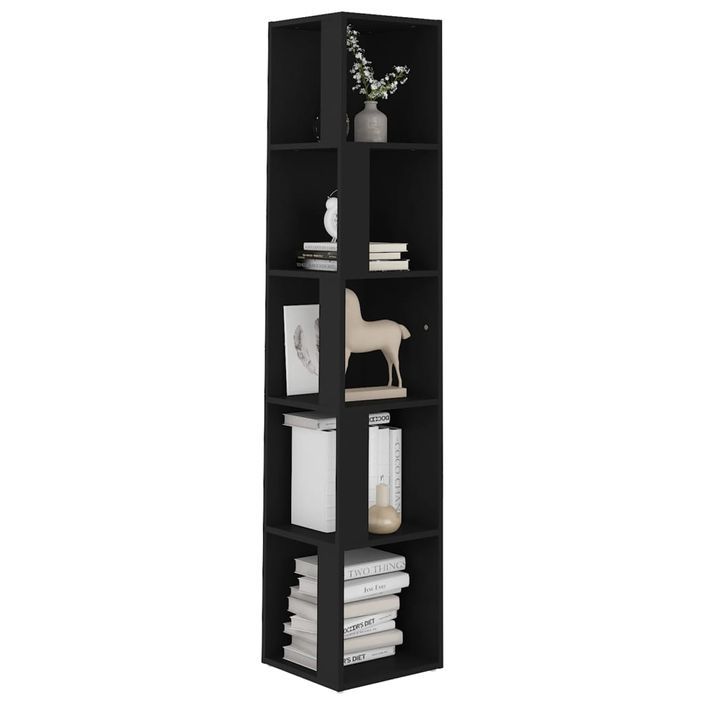 Armoire d'angle Noir 33x33x164,5 cm - Photo n°1