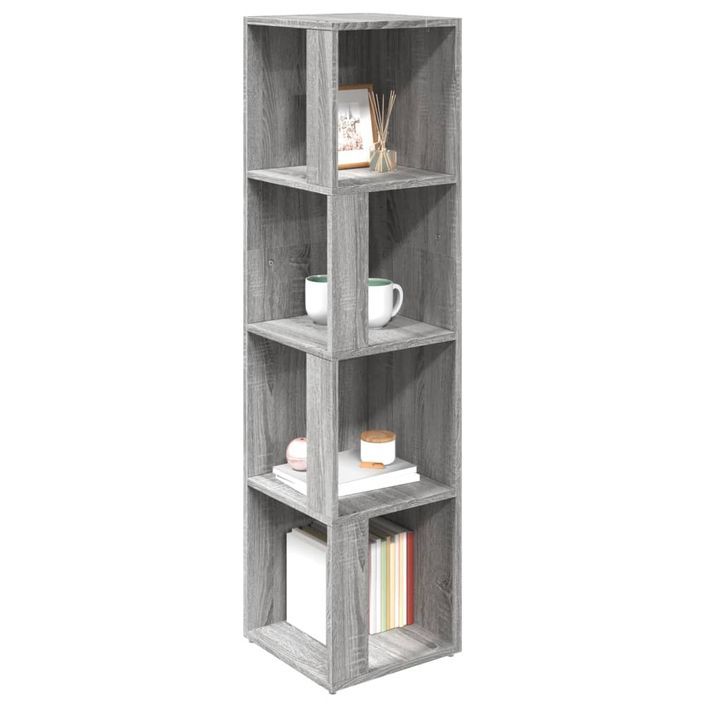 Armoire d'angle Sonoma gris 33x33x132 cm Bois d'ingénierie - Photo n°6