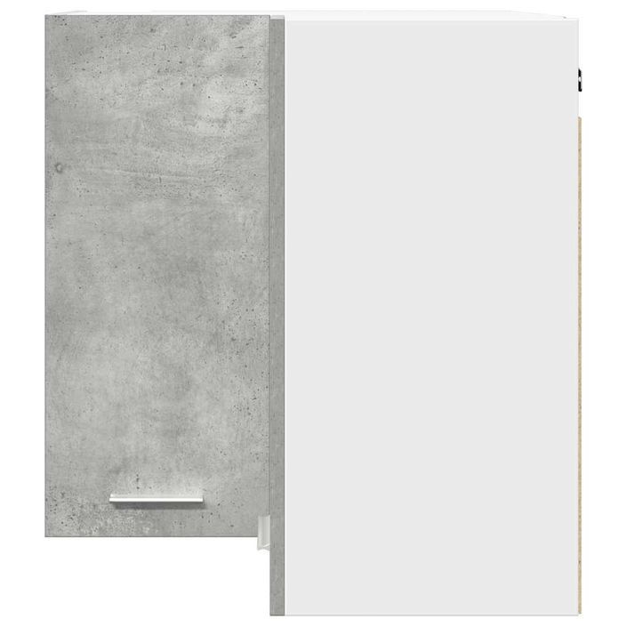 Armoire d'angle suspendue Gris béton 57x57x60 cm - Photo n°4