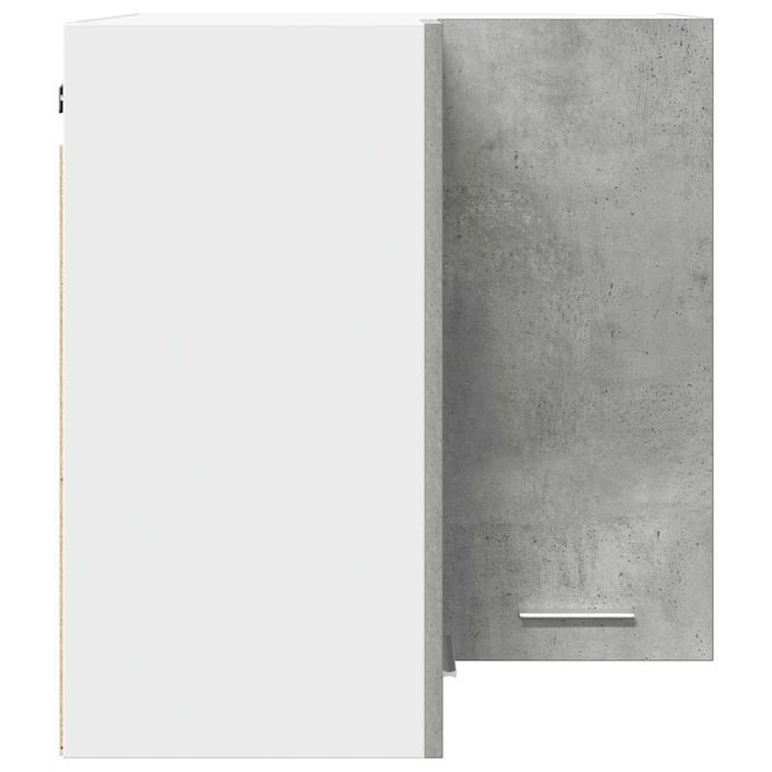 Armoire d'angle suspendue Gris béton 57x57x60 cm - Photo n°5