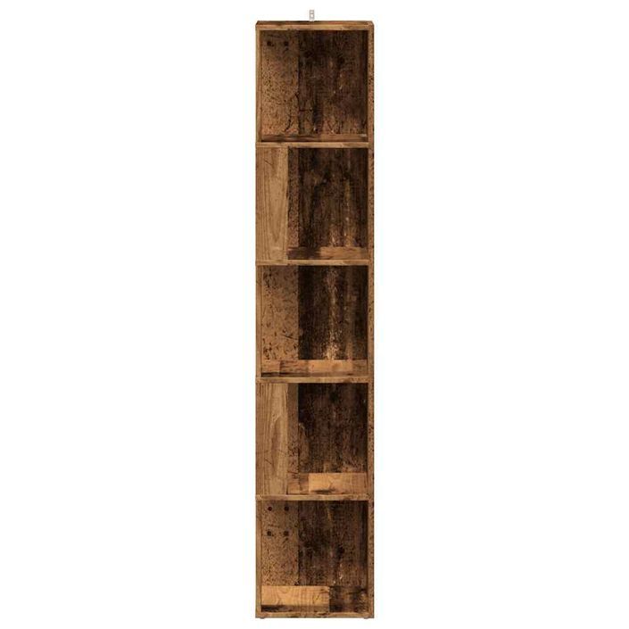 Armoire d'angle vieux bois 33x33x165 cm bois d'ingénierie - Photo n°4