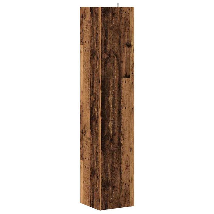 Armoire d'angle vieux bois 33x33x165 cm bois d'ingénierie - Photo n°6