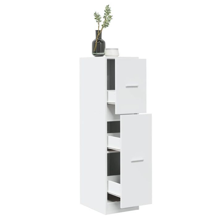 Armoire d'apothicaire blanc 30x41x118 cm bois d'ingénierie - Photo n°1