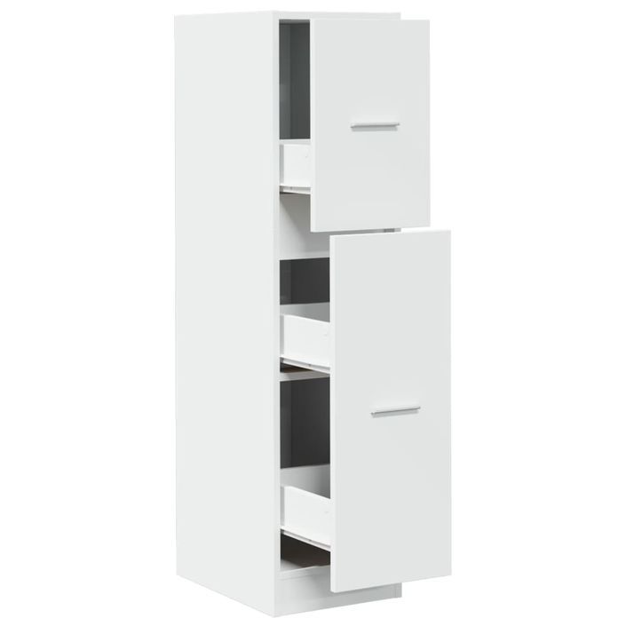 Armoire d'apothicaire blanc 30x41x118 cm bois d'ingénierie - Photo n°2