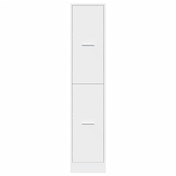 Armoire d'apothicaire blanc 30x41x144,5 cm bois d'ingénierie - Photo n°5