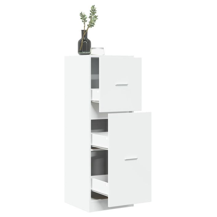 Armoire d'apothicaire blanc 40x41x118 cm bois d'ingénierie - Photo n°1