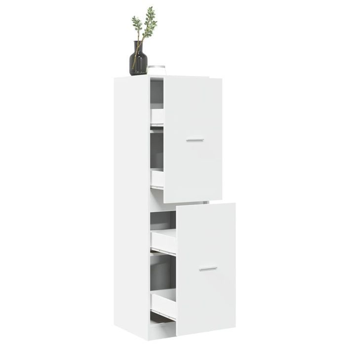 Armoire d'apothicaire blanc 40x41x144,5 cm bois d'ingénierie - Photo n°1