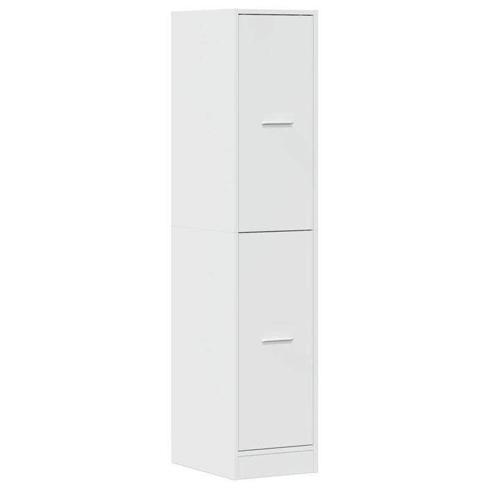 Armoire d'apothicaire blanc brillant bois d’ingénierie - Photo n°5