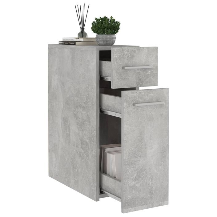 Armoire d'apothicaire Gris béton 20x45,5x60 cm - Photo n°4