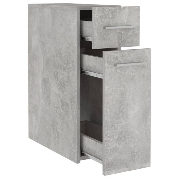 Armoire d'apothicaire Gris béton 20x45,5x60 cm - Photo n°5