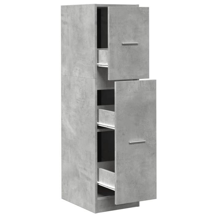 Armoire d'apothicaire gris béton 30x41x118 cm bois d'ingénierie - Photo n°2