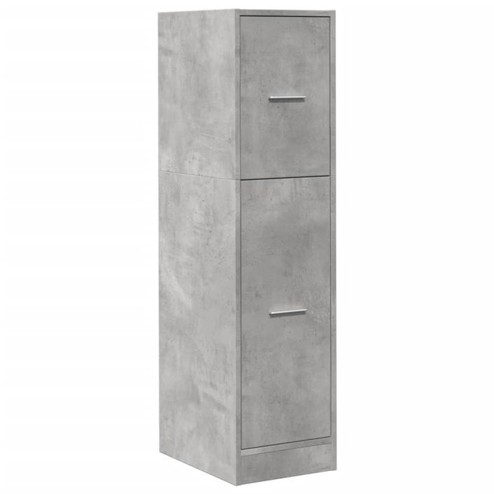 Armoire d'apothicaire gris béton 30x41x118 cm bois d'ingénierie - Photo n°3