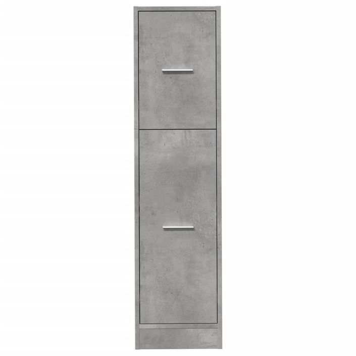 Armoire d'apothicaire gris béton 30x41x118 cm bois d'ingénierie - Photo n°5