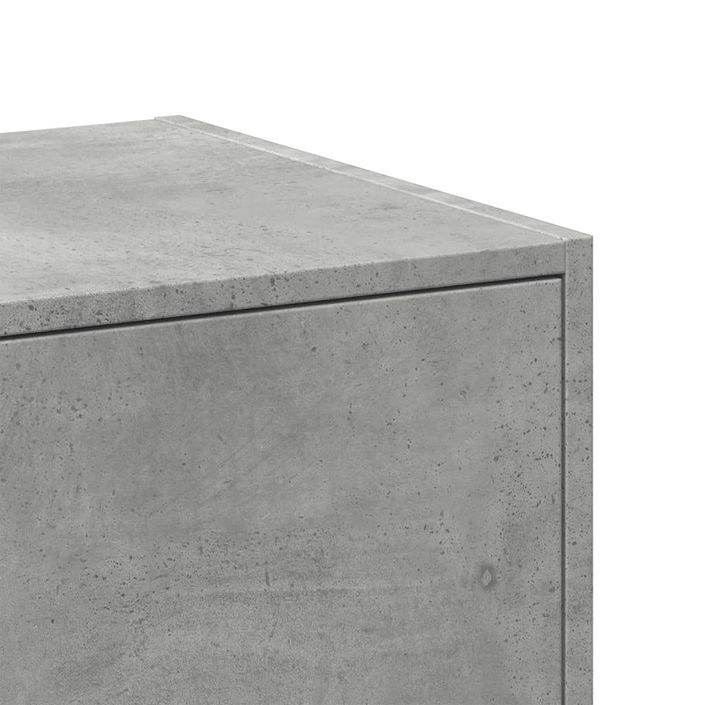 Armoire d'apothicaire gris béton 30x41x118 cm bois d'ingénierie - Photo n°8