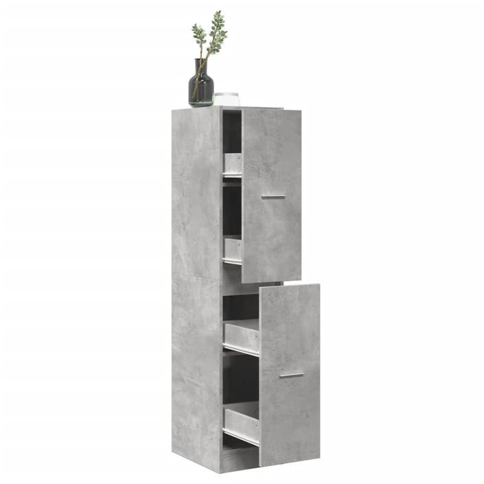 Armoire d'apothicaire gris béton 30x41x144,5 cm bois ingénierie - Photo n°1